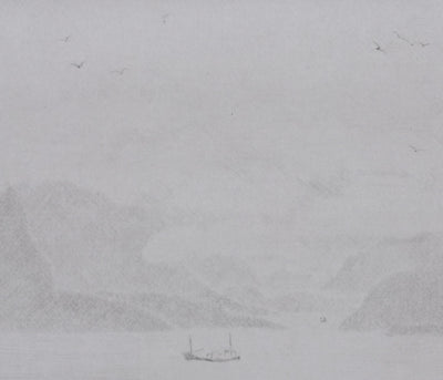 Camille COMBE : Vers le Cap Nord, Gravure originale signée