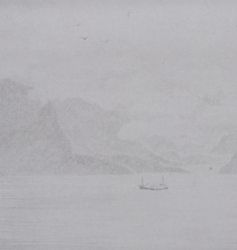 Camille COMBE : Vers le Cap Nord, Gravure originale signée