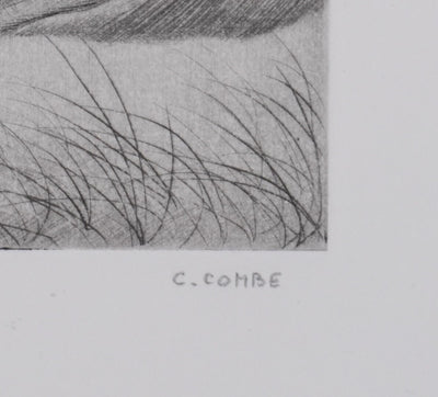 Camille COMBE : Les dunes de Sylt, Gravure originale signée