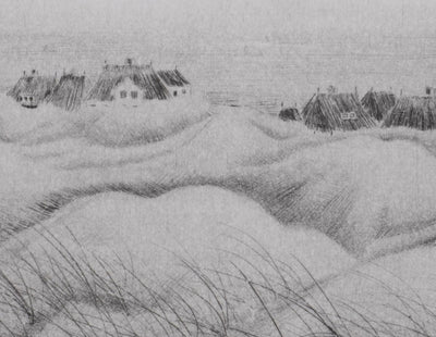 Camille COMBE : Les dunes de Sylt, Gravure originale signée