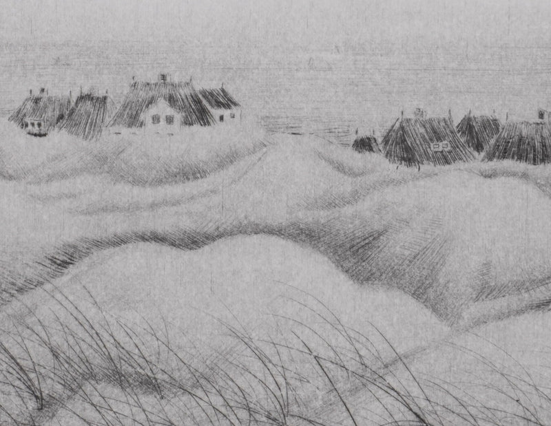 Camille COMBE : Les dunes de Sylt, Gravure originale signée