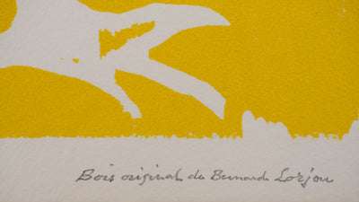 Bernard LORJOU : La colombe, Gravure originale signée