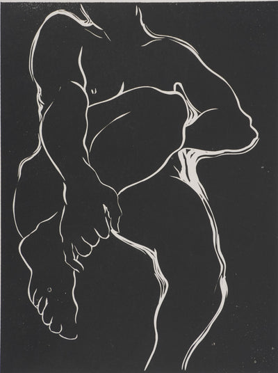 Claude BOGRATCHEW : Femme détendue, Gravure originale signée