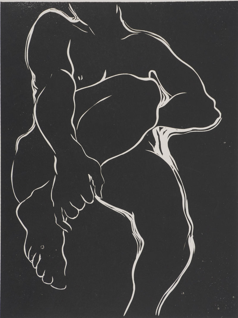 Claude BOGRATCHEW : Femme détendue, Gravure originale signée
