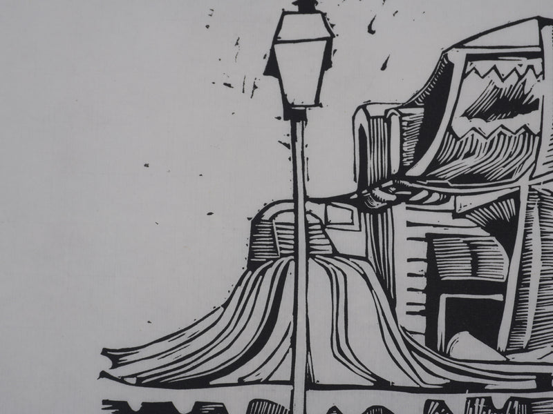Michel LASSERRE : La vieille maison, Gravure originale signée