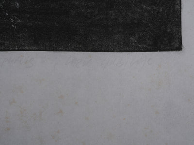 Ecole XXème : Rhinoceros à l'armure, Gravure originale signée