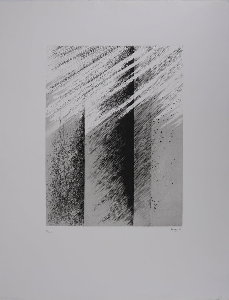 Antoine DE MARGERIE : Contraste de lumière, Gravure originale signée