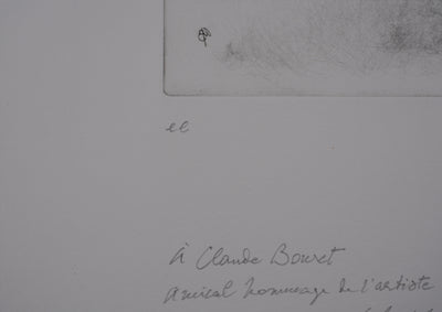 André BEGUIN : Le coq, Gravure originale signée