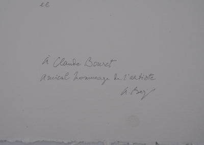 André BEGUIN : Le coq, Gravure originale signée