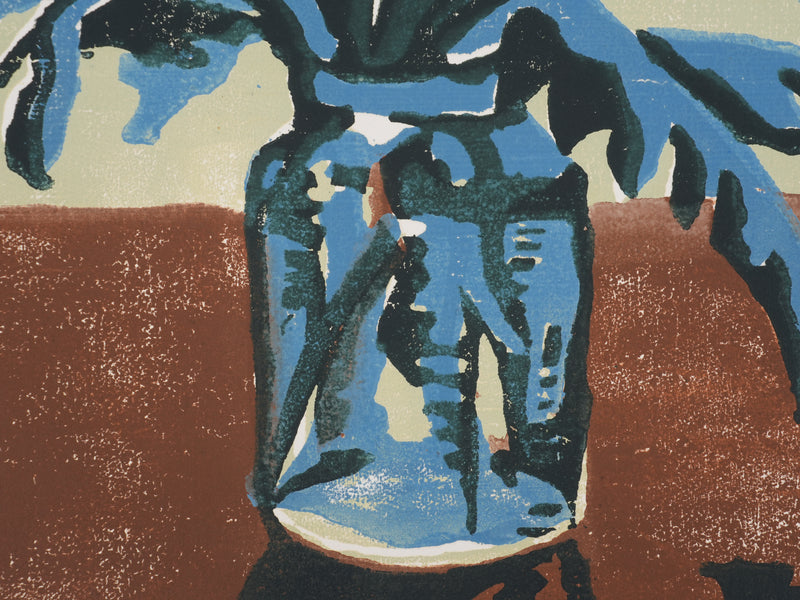 Jeannine HERVE : Les coquelicots, Gravure originale signée