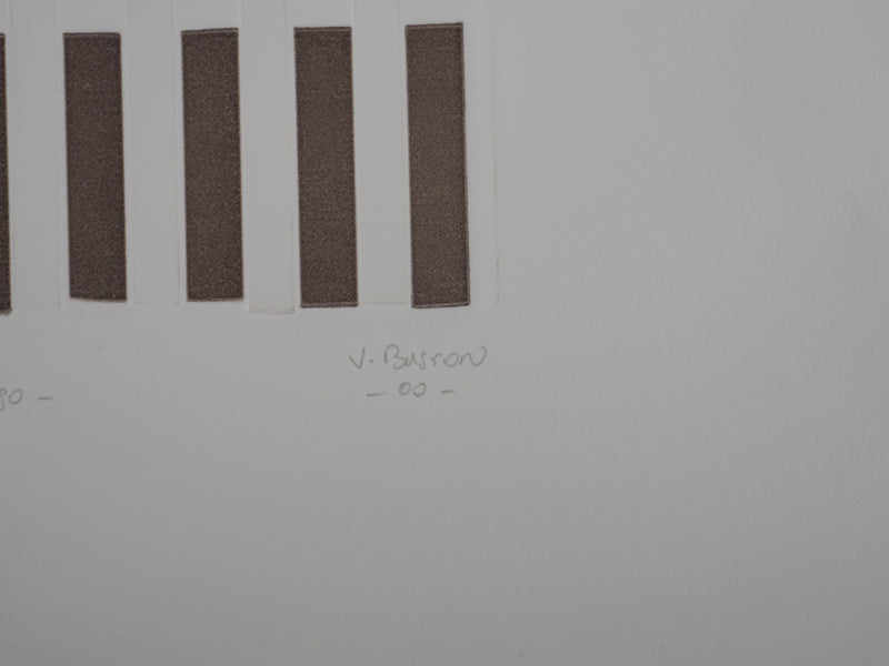 Vincent BUSSON : Abstraction corporel, Gravure originale signée