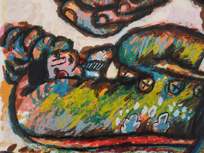 Theo TOBIASSE : Le sommeil de Jacob, Lithographie originale signée