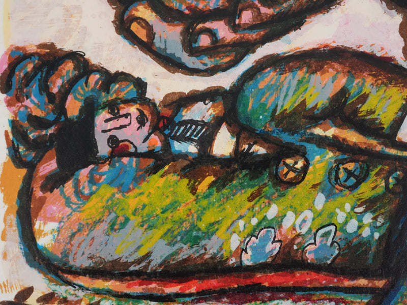 Theo TOBIASSE : Le sommeil de Jacob, Lithographie originale signée