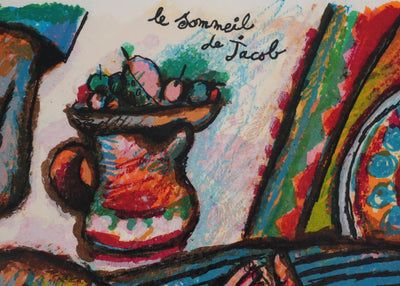 Theo TOBIASSE : Le sommeil de Jacob, Lithographie originale signée