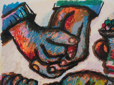 Theo TOBIASSE : Le sommeil de Jacob, Lithographie originale signée