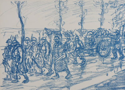 Théophile Alexandre STEINLEN : La relève, Lithographie originale signée