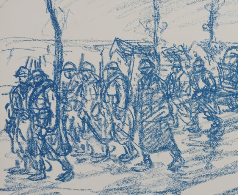 Théophile Alexandre STEINLEN : La relève, Lithographie originale signée