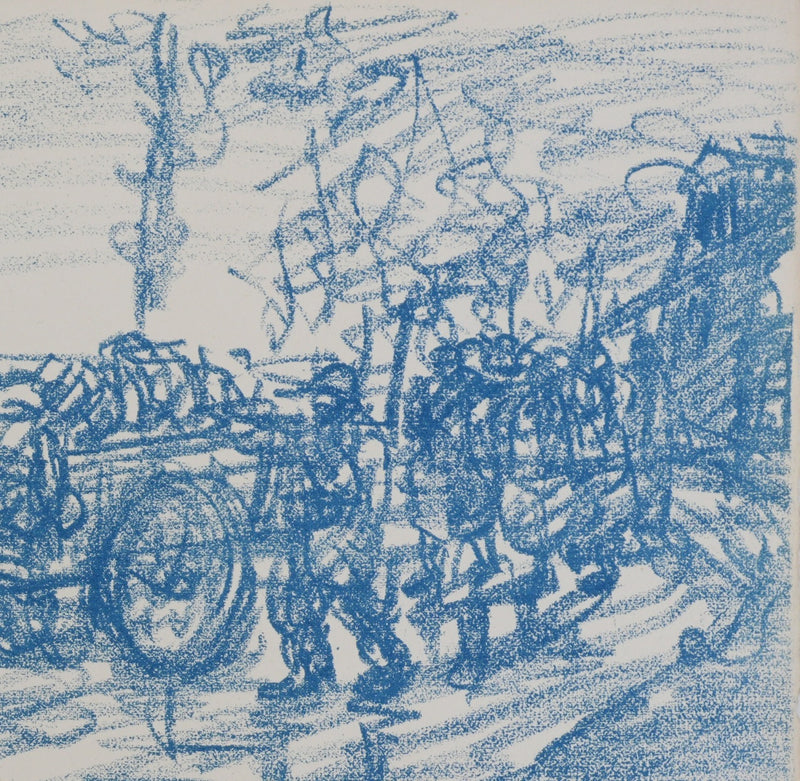 Théophile Alexandre STEINLEN : La relève, Lithographie originale signée
