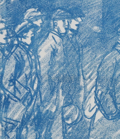 Théophile Alexandre STEINLEN : La marche bleue, Lithographie originale signée