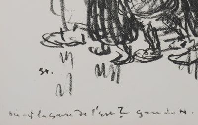 Théophile Alexandre STEINLEN : Où est la gare de l'Est ? La gare du Nord ?, Lithographie originale signée