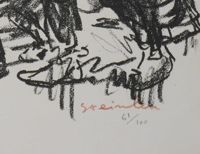 Théophile Alexandre STEINLEN : Où est la gare de l'Est ? La gare du Nord ?, Lithographie originale signée