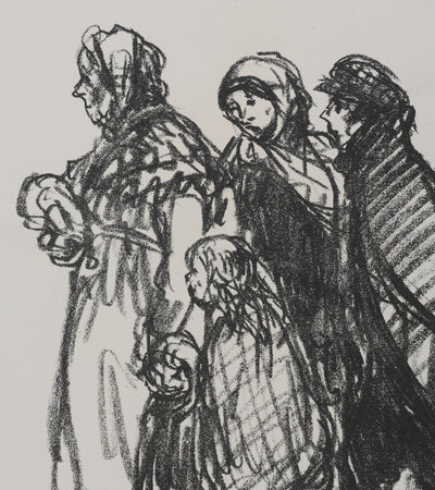 Théophile Alexandre STEINLEN : Où est la gare de l'Est ? La gare du Nord ?, Lithographie originale signée