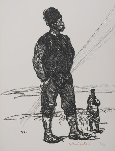 Théophile Alexandre STEINLEN : Homme serbe, Lithographie originale signée
