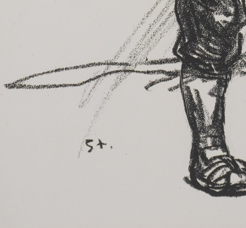 Théophile Alexandre STEINLEN : Homme serbe, Lithographie originale signée