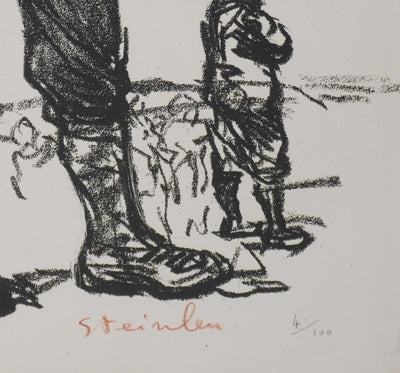 Théophile Alexandre STEINLEN : Homme serbe, Lithographie originale signée