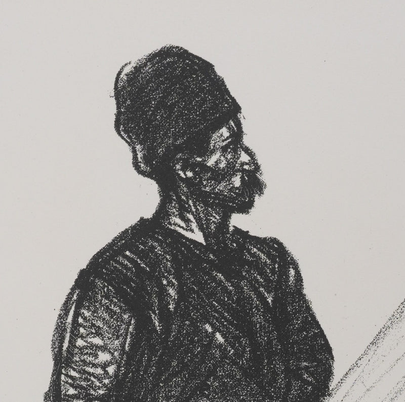 Théophile Alexandre STEINLEN : Homme serbe, Lithographie originale signée