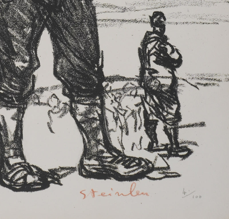 Théophile Alexandre STEINLEN : Homme serbe, Lithographie originale signée