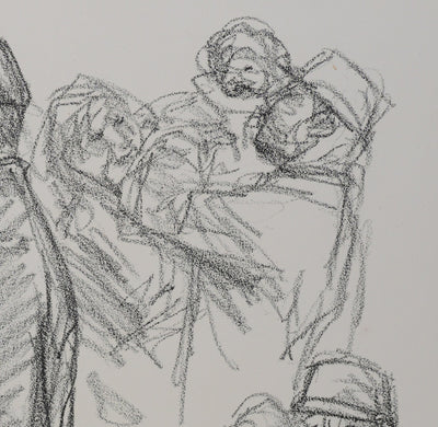 Théophile Alexandre STEINLEN : Soldat en képi portant un enfant, Lithographie originale signée