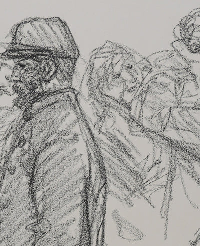 Théophile Alexandre STEINLEN : Soldat en képi portant un enfant, Lithographie originale signée