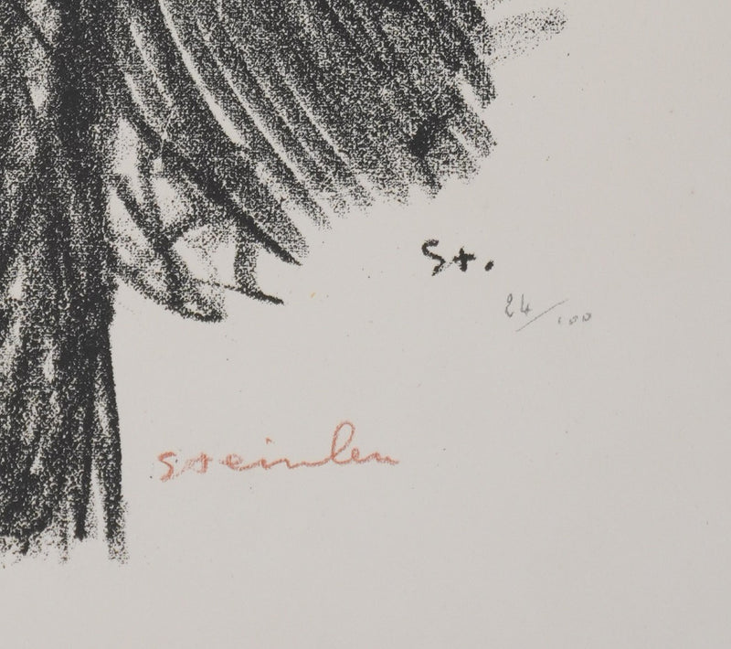 Théophile Alexandre STEINLEN : Soldat et infirmière, Lithographie originale signée