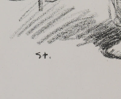 Théophile Alexandre STEINLEN : Trois femmes serbes, Lithographie originale signée