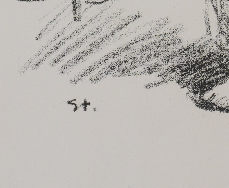 Théophile Alexandre STEINLEN : Trois femmes serbes, Lithographie originale signée