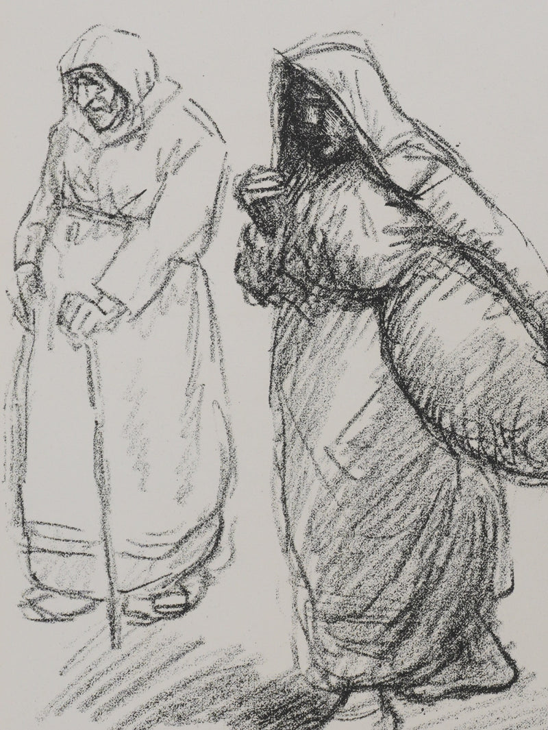 Théophile Alexandre STEINLEN : Trois femmes serbes, Lithographie originale signée