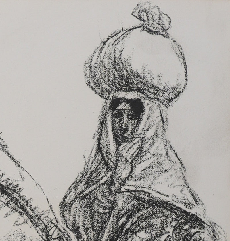 Théophile Alexandre STEINLEN : Trois femmes serbes, Lithographie originale signée