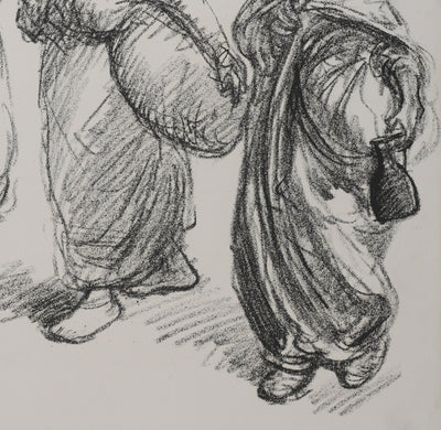 Théophile Alexandre STEINLEN : Trois femmes serbes, Lithographie originale signée