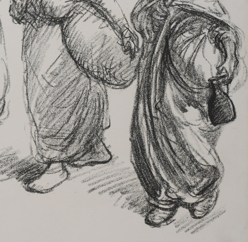 Théophile Alexandre STEINLEN : Trois femmes serbes, Lithographie originale signée