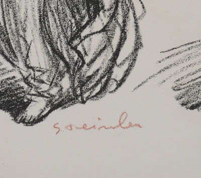 Théophile Alexandre STEINLEN : Fillettes serbes et ânes, Lithographie originale signée