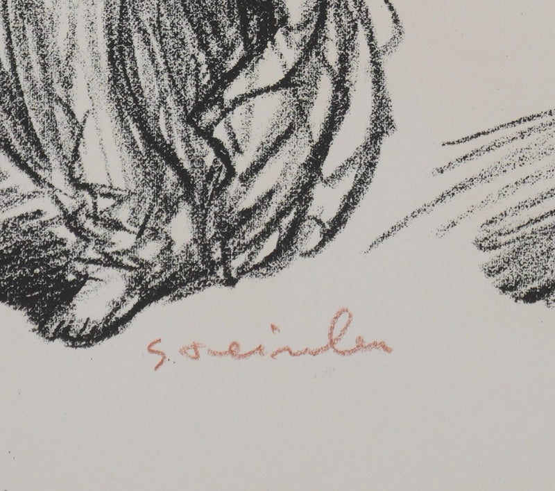 Théophile Alexandre STEINLEN : Fillettes serbes et ânes, Lithographie originale signée