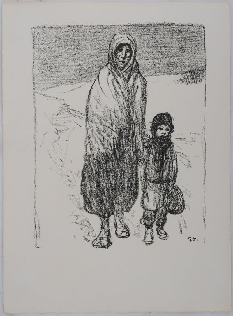 Théophile Alexandre STEINLEN : En Serbie, Lithographie originale signée