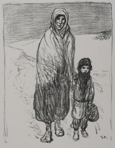 Théophile Alexandre STEINLEN : En Serbie, Lithographie originale signée