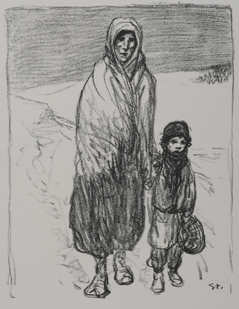Théophile Alexandre STEINLEN : En Serbie, Lithographie originale signée