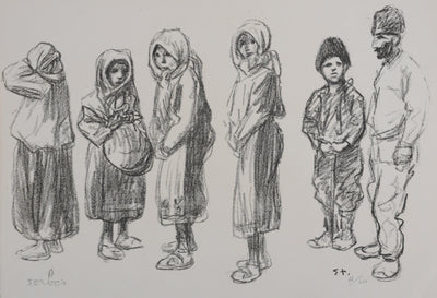 Théophile Alexandre STEINLEN : Serbes, Lithographie originale signée