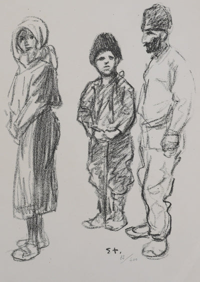 Théophile Alexandre STEINLEN : Serbes, Lithographie originale signée