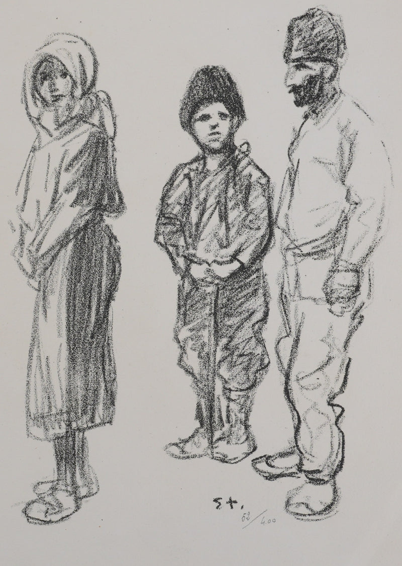 Théophile Alexandre STEINLEN : Serbes, Lithographie originale signée