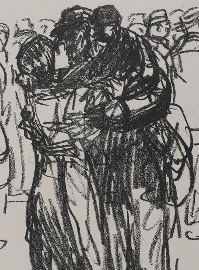 Théophile Alexandre STEINLEN : Le départ, Lithographie originale signée