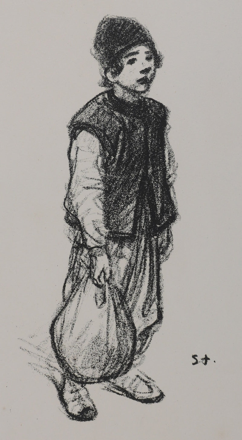 Théophile Alexandre STEINLEN : Enfant serbe, Lithographie originale signée